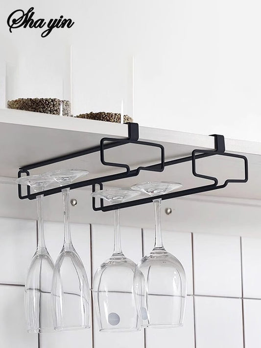 Non-Perforated Inverted Iron Wine Glass Holder