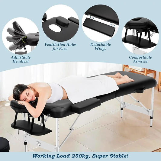 2-Folding Professional Portable Massage Table / Lash Bed
