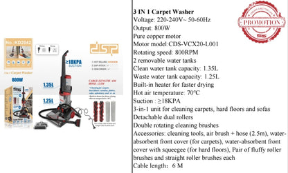 3-in-1 Multifunctional Carpet Washer (Wet & Dry)