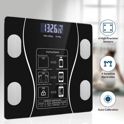 Intelligent Bluetooth BMI Body Weighing Scale – Black