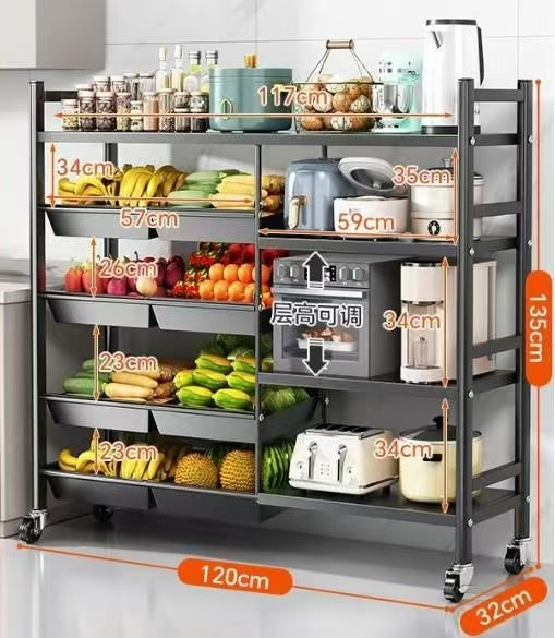 Multifunctional Strong Metallic Kitchen Rack