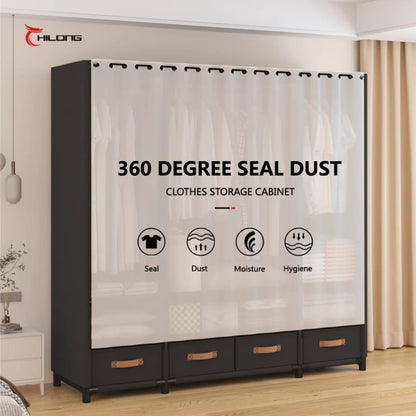 Elegant Heavy Duty Metallic Wardrobe