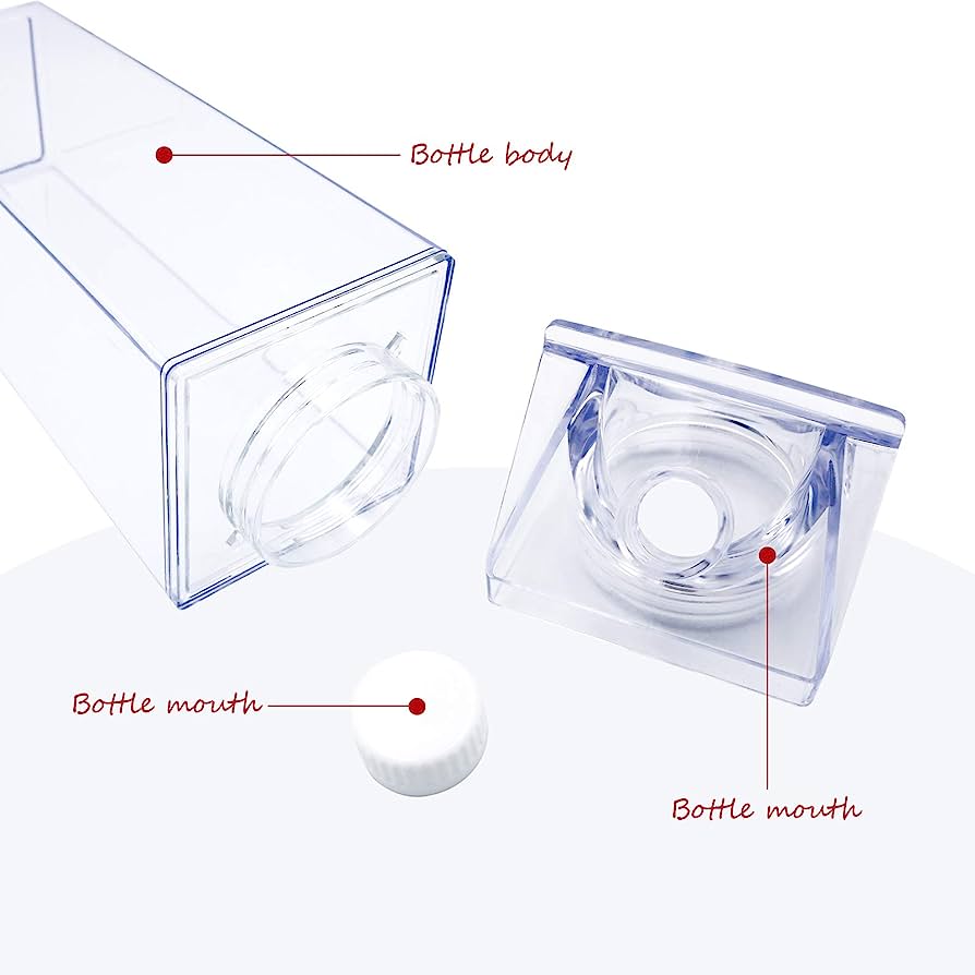 1L Acrylic Fridge Bottle with Tight Duo Lid