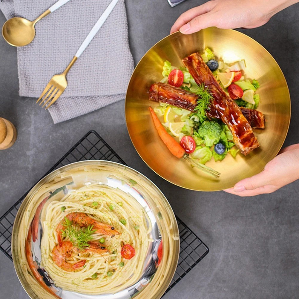 3-Litre Gold Stainless Steel Ramen Bowl (28cm)