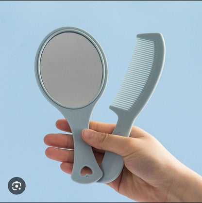 2-in-1 Hand Mirror & Comb Set