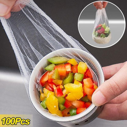100pcs Sink Strainer Trash Bags