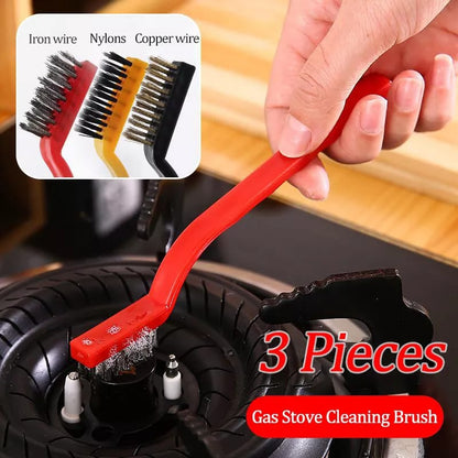 3PCS Kitchen Cleaning Brushes – Range Hood & Degreasing Tools