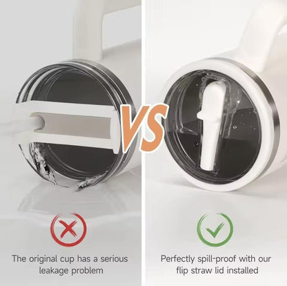 Anti-Leak Stanley Tumbler Replacement Lids with Straws