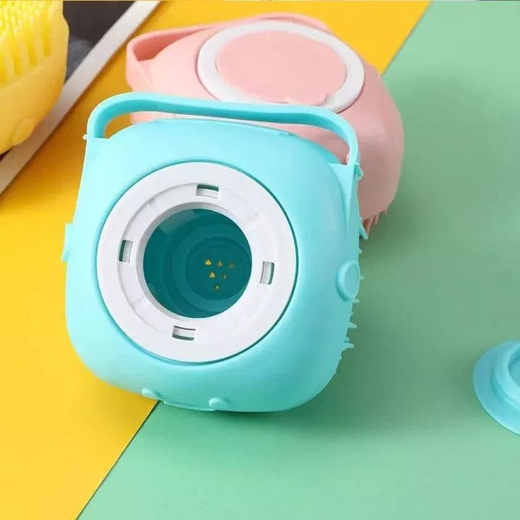 Multipurpose Reusable Silicone Body Scrubber & Massager with Built-In Soap Dispenser!