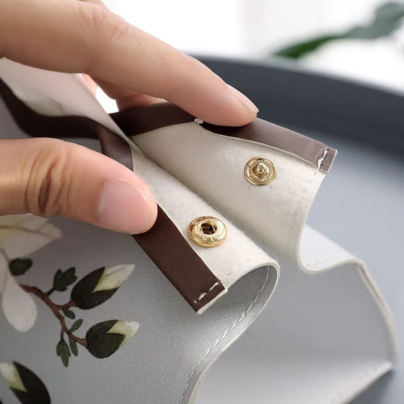 PU Leather Tissue Box Organizer