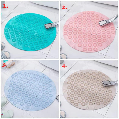 Bathroom Non-Slip TPR Circular Bath Mat