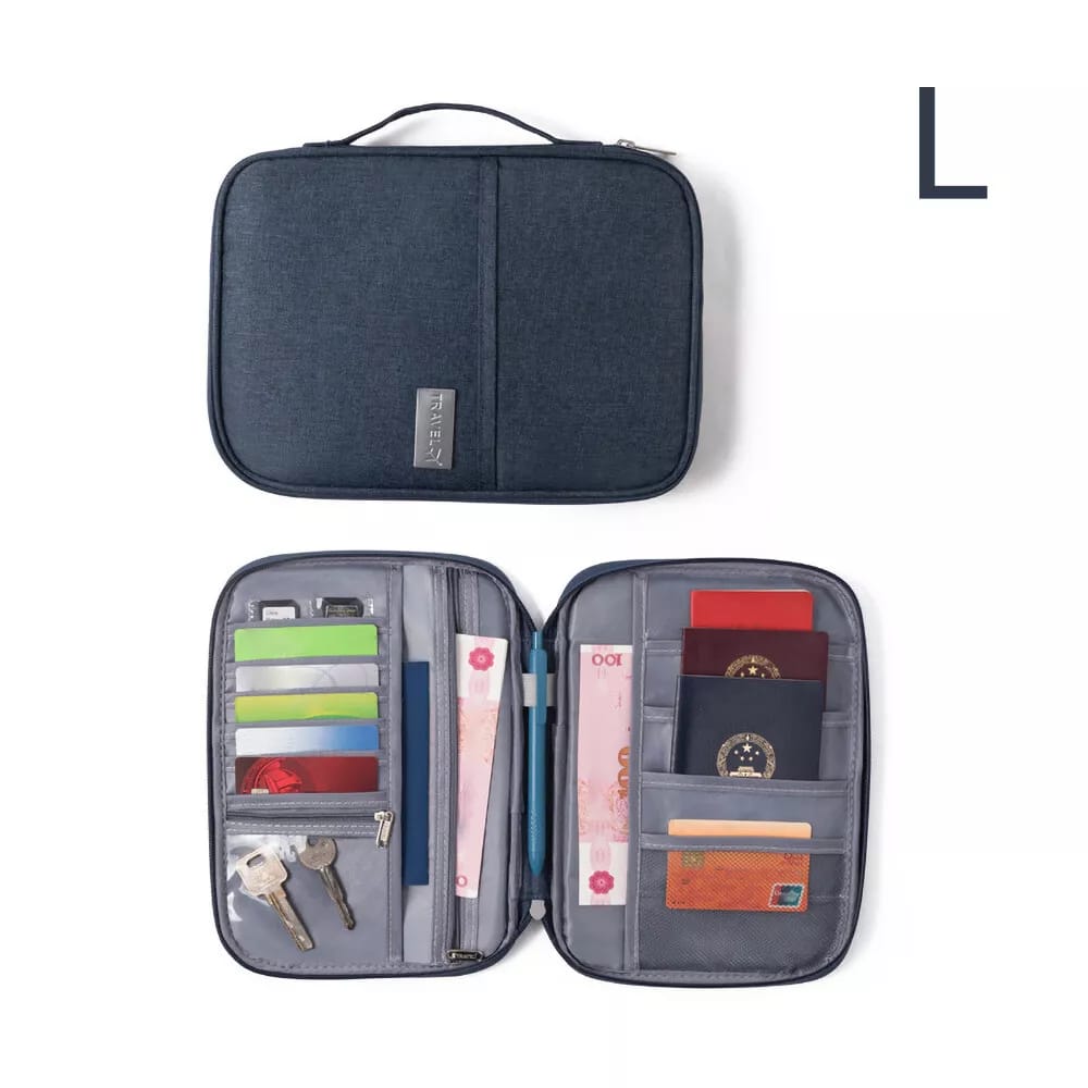 Multifunctional Family Size Travel Passport & Document Organizer