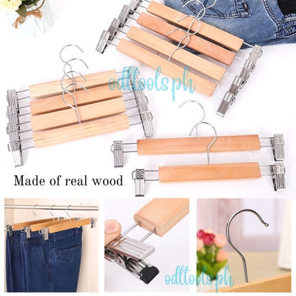 33cm High-Grade Natural Wooden Hangers (5pcs Set)