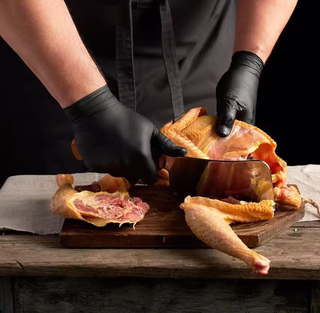 Food Grade Disposable Black Kitchen Gloves – 100pcs