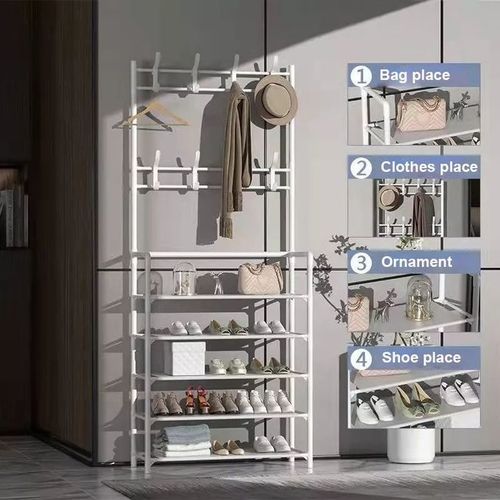High-Strength Metallic 5-Layer Shoe & Hat Rack