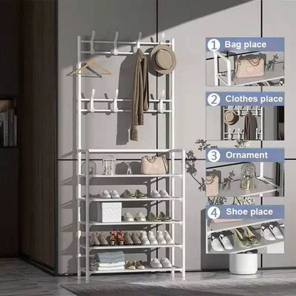 High-Strength Metallic 5-Layer Shoe & Hat Rack