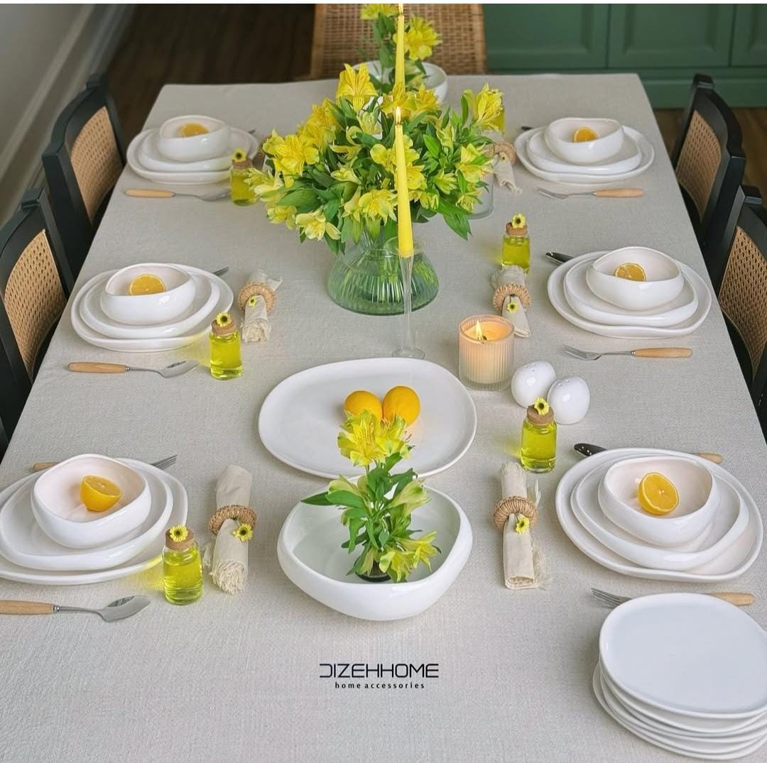 27-Piece Elegant European Porcelain Dinner Set
