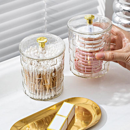 PET Cosmetic Cotton Box – Transparent Luxury Organizer