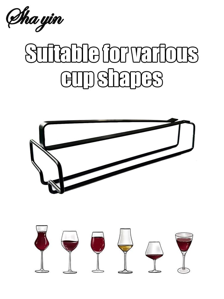 Non-Perforated Inverted Iron Wine Glass Holder