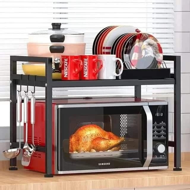 Single-Layer Heavy-Duty Adjustable Microwave Stand