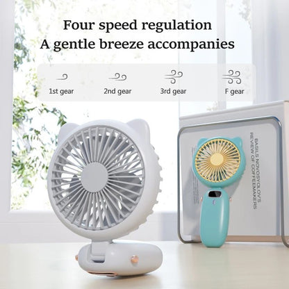 Mini Folding Electric Fan with Strap