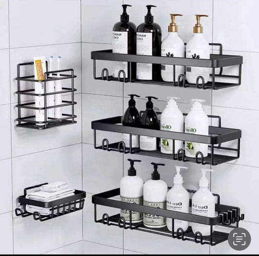 5pcs Shower Caddy Shelf – Bathroom Organizer