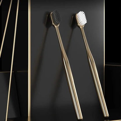 High-End Golden Bamboo Charcoal Toothbrush – Soft Bristles