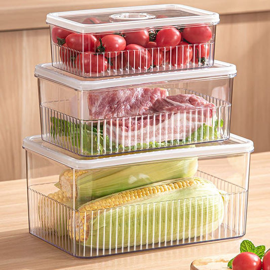 3pcs Set Acrylic Transparent Fridge Organizer
