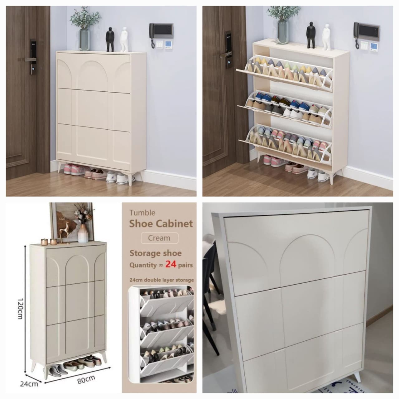 Bucket Flip Double-Layer Shoe Cabinet