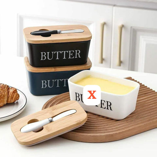 Ceramic Butter / Cheese Set