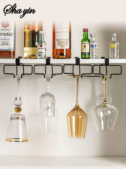 Non-Perforated Inverted Iron Wine Glass Holder
