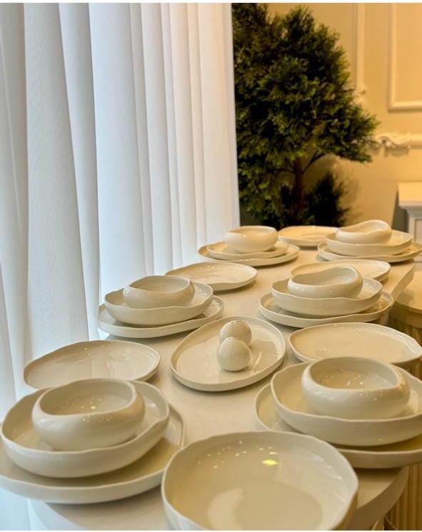 27-Piece Elegant European Porcelain Dinner Set