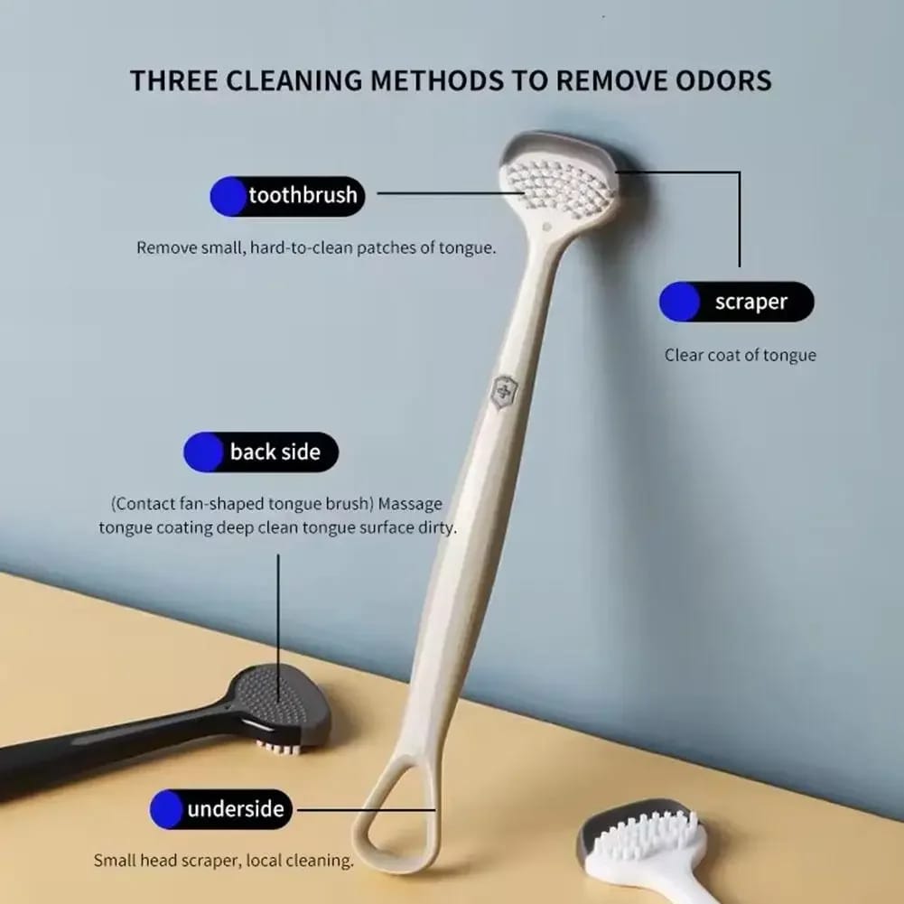Double-Sided Silicone Tongue Scraper