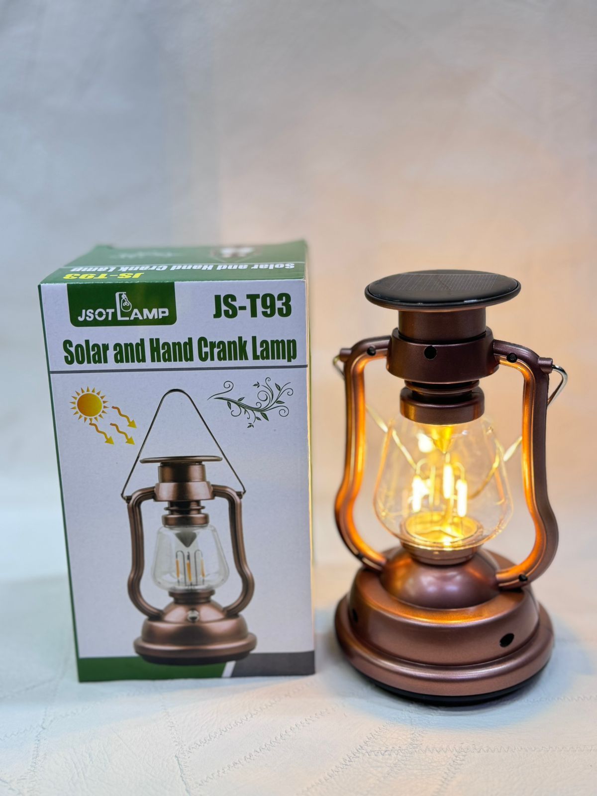 3-in-1 Solar / Rechargeable / Manual Lantern Lamp
