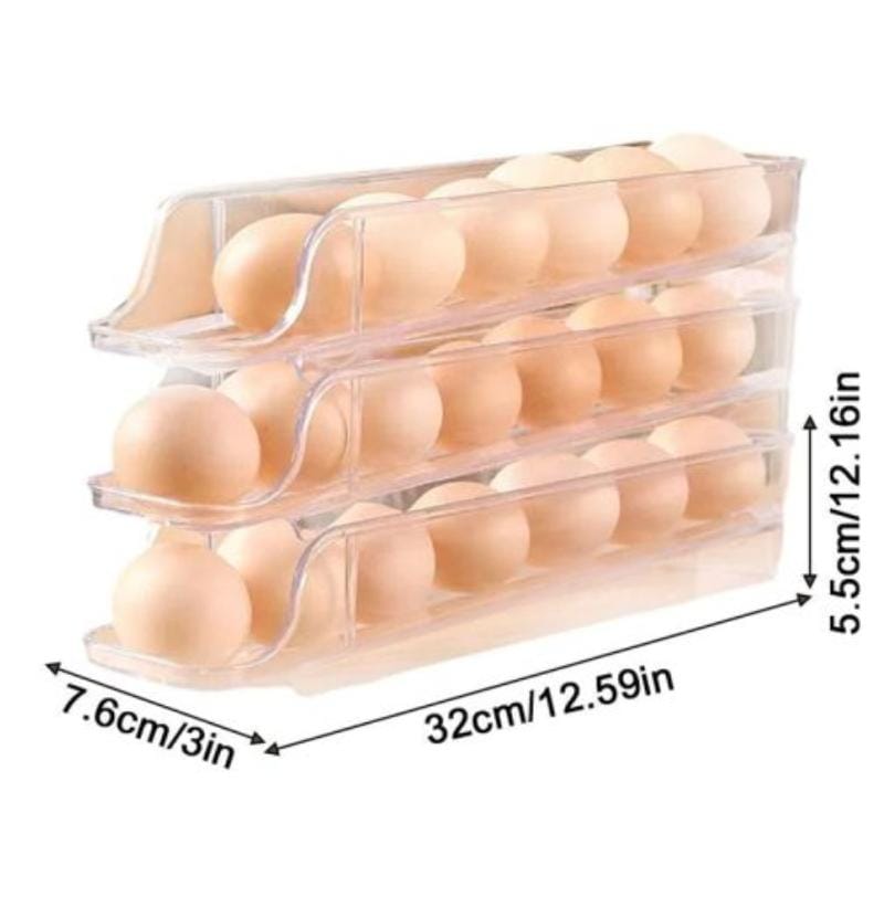 3-Layered Rolling Egg Storage Box