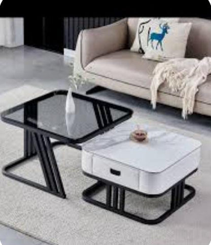 2-Piece Nesting Coffee Table with Storage
