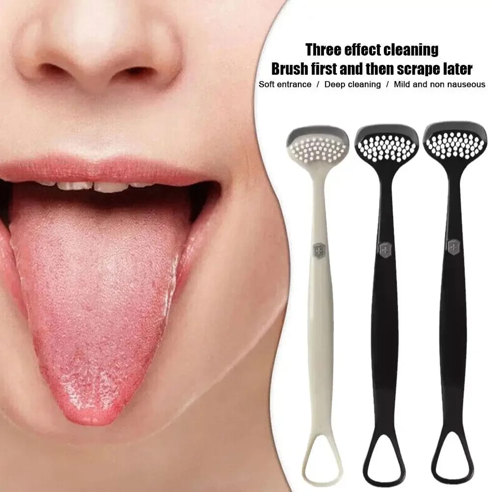 Double-Sided Silicone Tongue Scraper