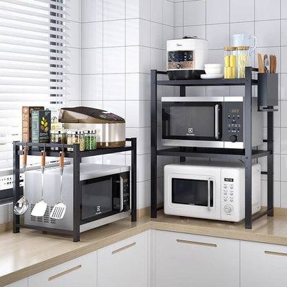 Expandable 2-Layer High-Quality Modern Microwave Stand