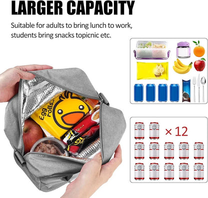 Insulated 9L Large Capacity Lunch Bag